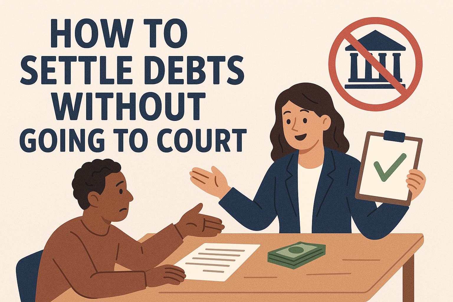 How to settle debts without going to court.