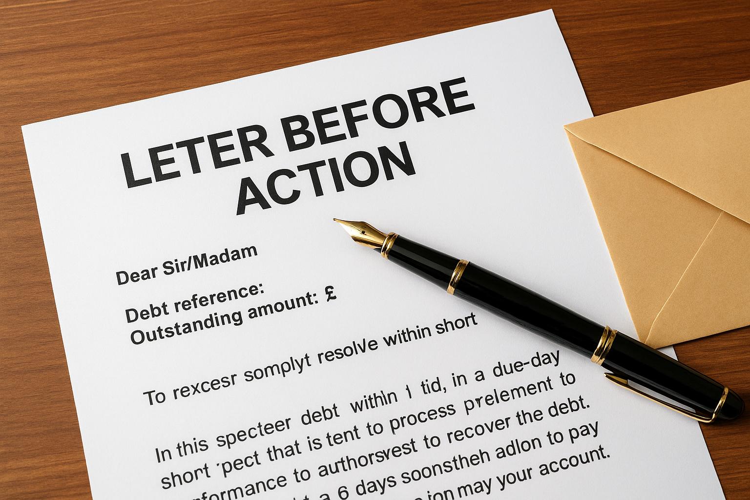 The use of letters before action (LBA) in debt recovery.