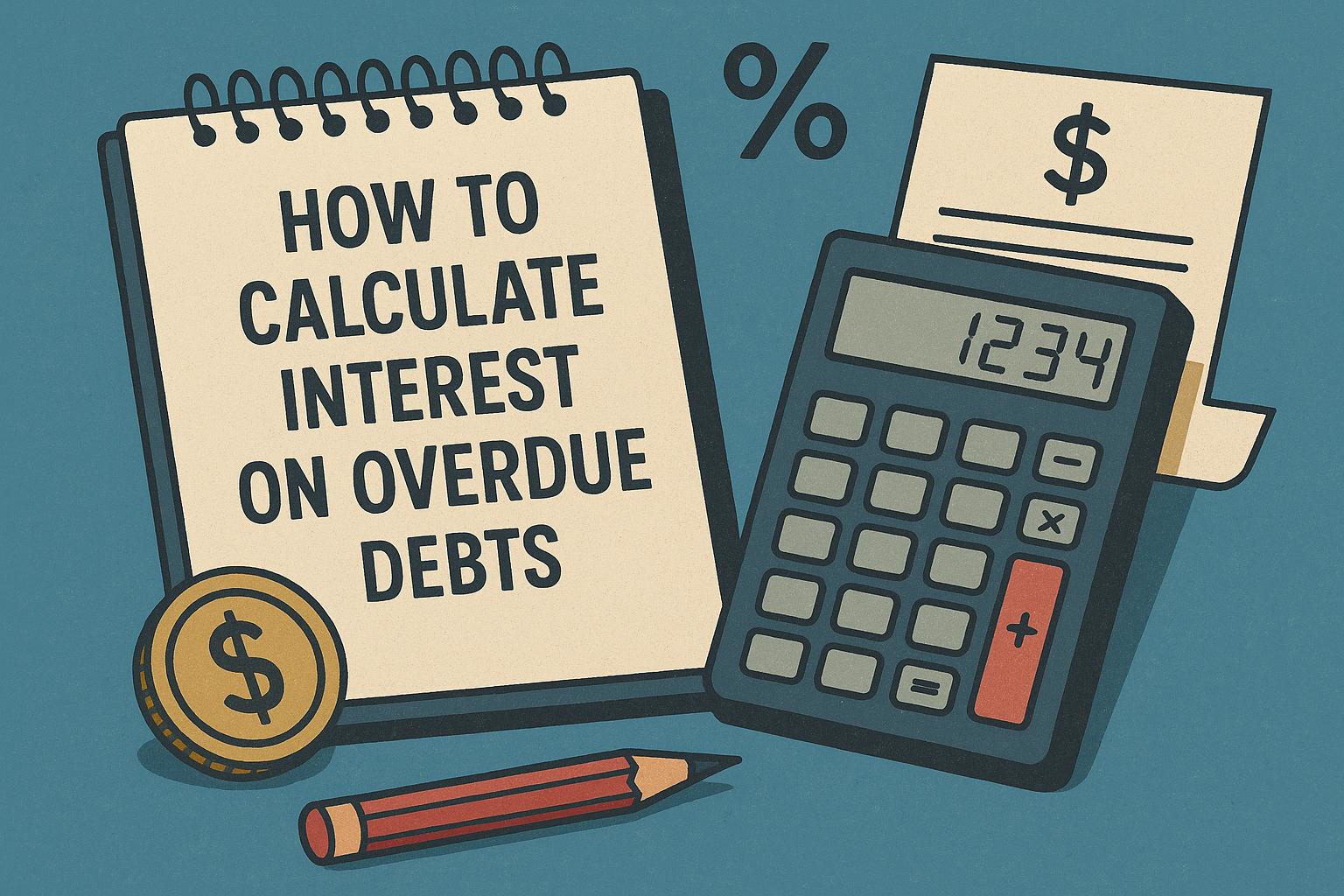 How to calculate interest on overdue debts.