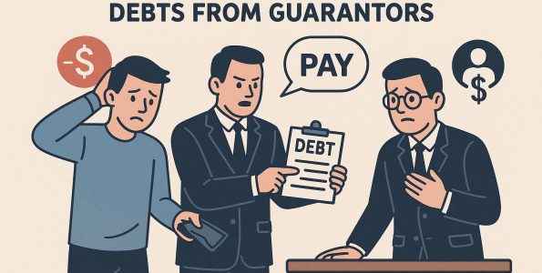 The process of recovering debts from guarantors.