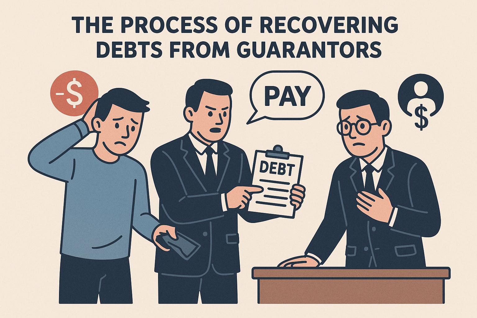 The process of recovering debts from guarantors.