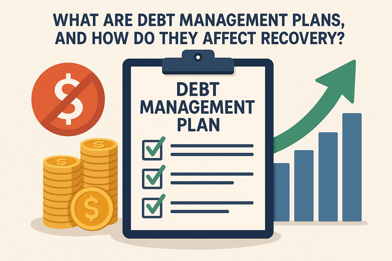What are debt management plans, and how do they affect recovery?